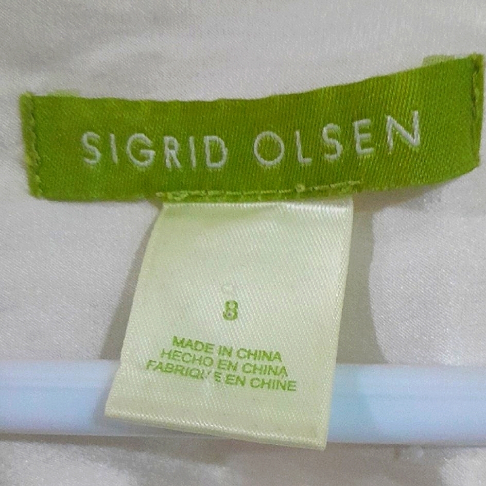 Sigrid Olsen White Jean Jacket with Tailored Fit - Picture 2 of 6